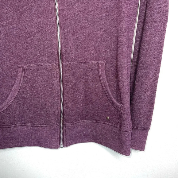 Victoria’s Secret Burgundy Sequin Heart Back Full Zip Hoodie Xsmall Women’s - Picture 4 of 11